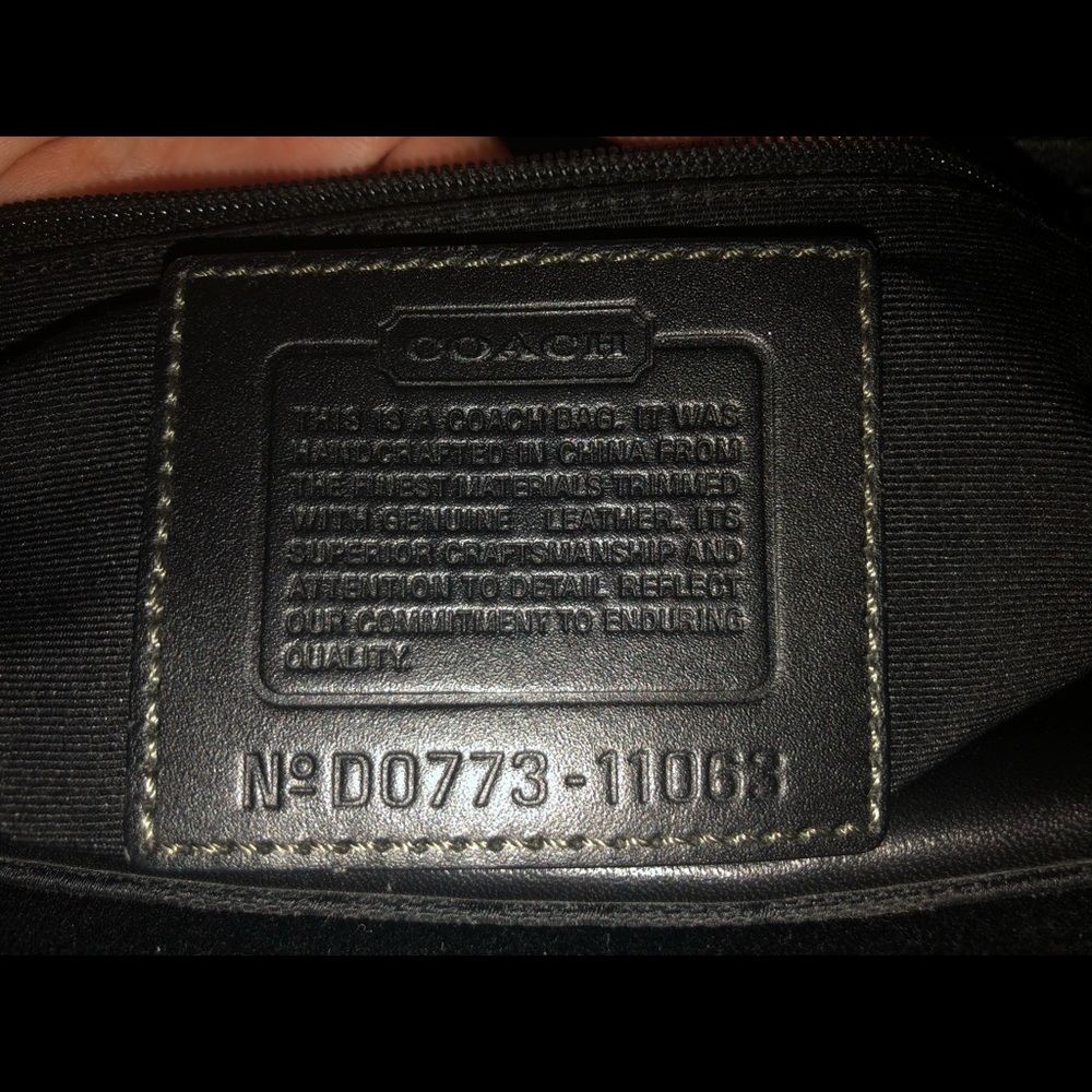 Coach Signature 11063 Satchel Black Purse Handbag - Picture 5 of 10
